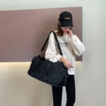 Soft Nylon Cloth Shoulder Sports Gym Yoga Handbag - Image 5