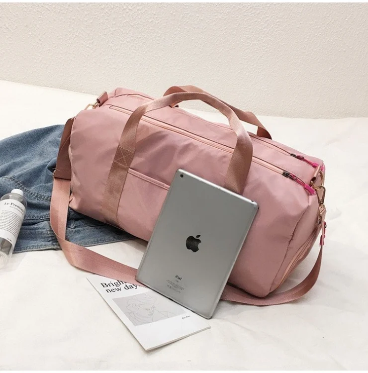 ZY12173225B_8.webp Soft Nylon Cloth Shoulder Sports Gym Yoga Handbag - Image 9