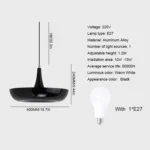 Home Decoration LED Hanging Garden Plant Lamp Potted DIY Chandelier Lighting(Warm White) - Image 3