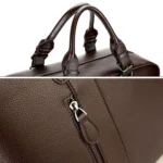 Large Capacity PU Leather Business Travel Bag Sports Gym Travel Handbag - Image 8