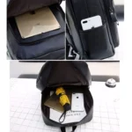 Wide Strap Casual PU Leather Double-shoulder Bag Messenger Bag for Men - Image 7