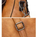 Casual PU Shoulder Bag Ladies Handbag Messenger Bag with Tassel and Cat Pendant - Image 9