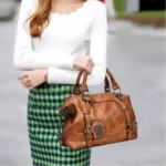 Fashion Casual Retro Oil PU Shoulder Bag Ladies Handbag Messenger Bag - Image 4