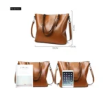Casual PU Shoulder Bag Ladies Handbag Messenger Bag - Image 3