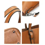 Casual PU Shoulder Bag Ladies Handbag Messenger Bag - Image 6