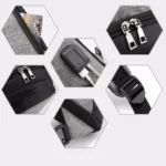 Multi-Function Oxford Portable Casual Single Shoulder Bag with Earphone Line Hole & USB Charging - Image 3