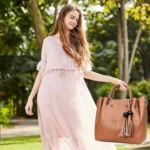 3 in 1 Casual PU Shoulder Bag Ladies Handbag Messenger Bag with Bear Tassel - Image 4