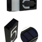 0.36W Solar Powered Wall Mount 6 LEDs Lighting Doorplate Lamp House Number Porch Lights with Solar Pannel(1) - Image 2