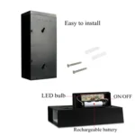 0.36W Solar Powered Wall Mount 6 LEDs Lighting Doorplate Lamp House Number Porch Lights with Solar Pannel(1) - Image 6