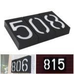 0.36W Solar Powered Wall Mount 6 LEDs Lighting Doorplate Lamp House Number Porch Lights with Solar Pannel(1) - Image 9