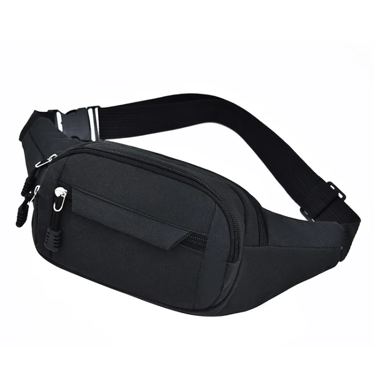 ZY14280008B_1.webp Pure Color Multi-function Pockets Waterproof Chest Bag Waist Sports Bag - Image 2