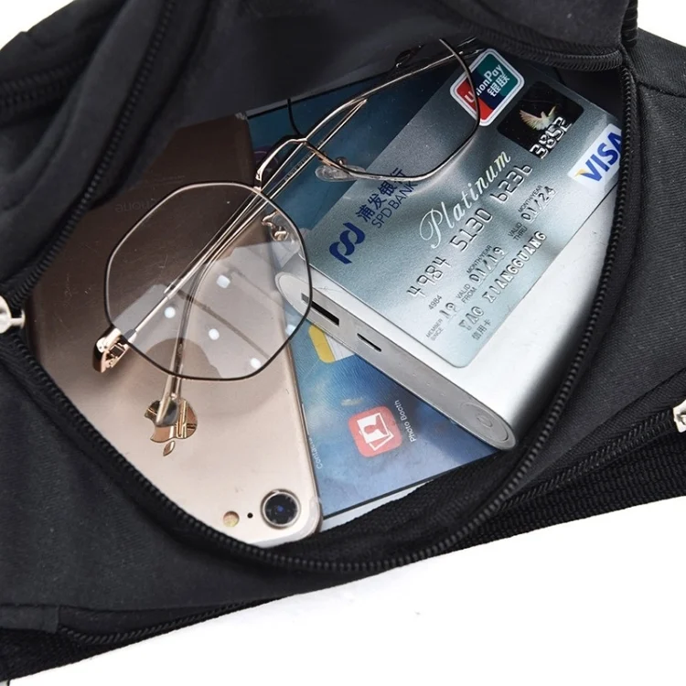 ZY14280008B_5.webp Pure Color Multi-function Pockets Waterproof Chest Bag Waist Sports Bag - Image 6