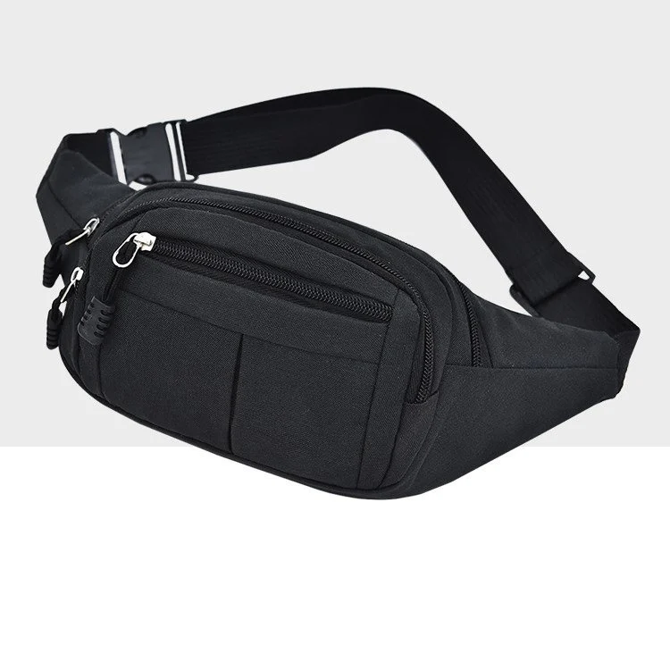 ZY14280284B_1.webp Pure Color Multi-function Casual Pockets Waterproof Chest Bag Waist Sport Bag - Image 2