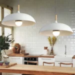 40W 45cm Minimalist Creative Personality Semi-circular Lid Chandelier Wrought Iron Single-head Restaurant Living Room Hotel Lamps - Image 4