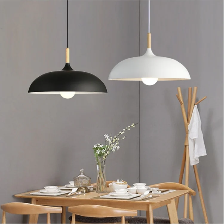 ZY14541996B_5.webp 40W 45cm Minimalist Creative Personality Semi-circular Lid Chandelier Wrought Iron Single-head Restaurant Living Room Hotel Lamps - Image 6