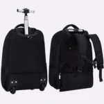 18 inch Pull Rod Double Shoulders School Bag Book Backpack Business Travel Box Bag - Image 3