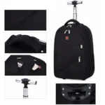 18 inch Pull Rod Double Shoulders School Bag Book Backpack Business Travel Box Bag - Image 7