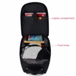 18 inch Pull Rod Double Shoulders School Bag Book Backpack Business Travel Box Bag - Image 9