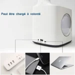 10W Touch Control 3-speed Adjustment Light DimmableEye Protection Table Lamp Coloured Night Light with Pen Holder & Alarm Clock - Image 5