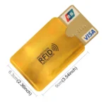 100pcs Aluminum Foil RFID Blocking Credit Card ID Bank Card Case Card Holder Cover, Size: 9 x 6.3cm - Image 4