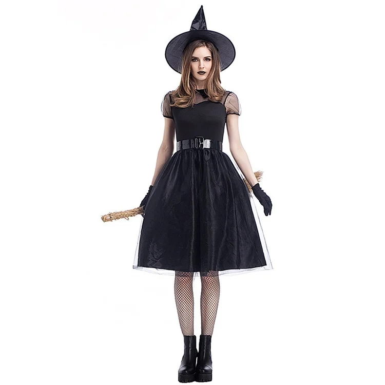 ZY45934296AA_1.webp Cosplay Costume Black Gauze Witch Costume Temperament Night Ghost Game Costume - Image 2