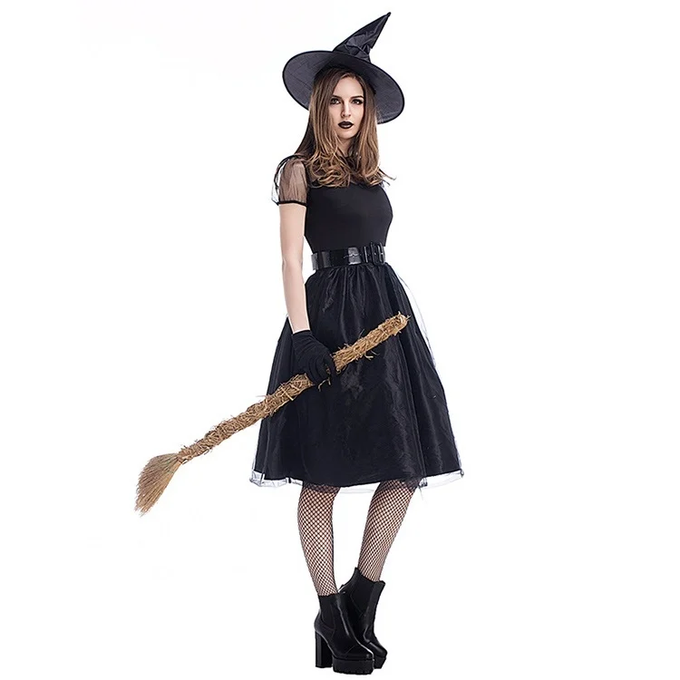 ZY45934296AA_2.webp Cosplay Costume Black Gauze Witch Costume Temperament Night Ghost Game Costume - Image 3