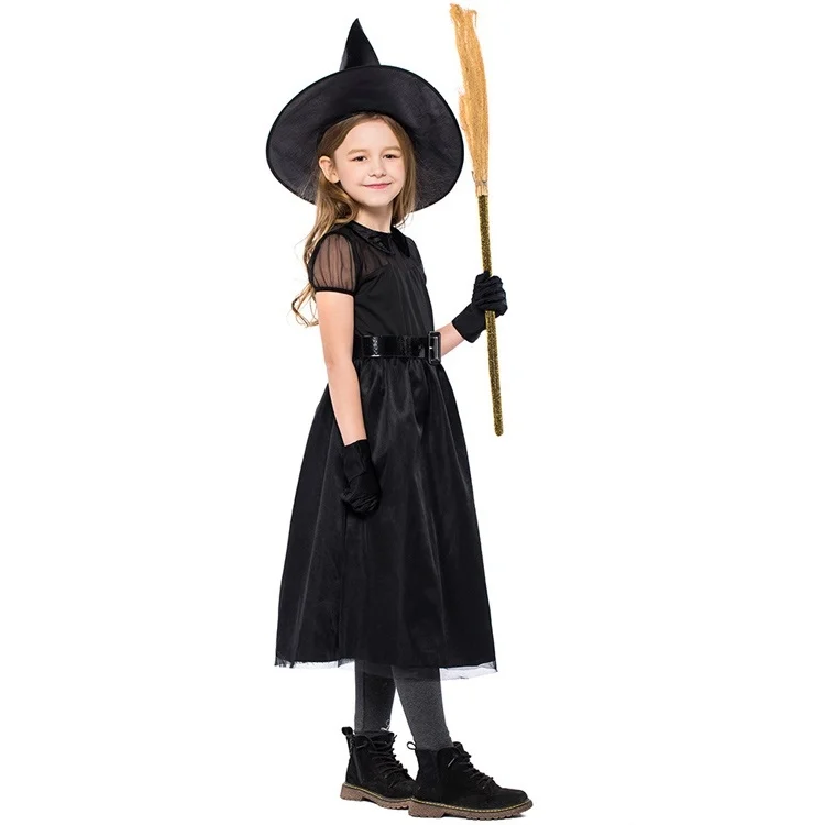 ZY45937309AA_2.webp Black Gauze Little Witch Costume, Halloween Cosplay Witch Costume - Image 3