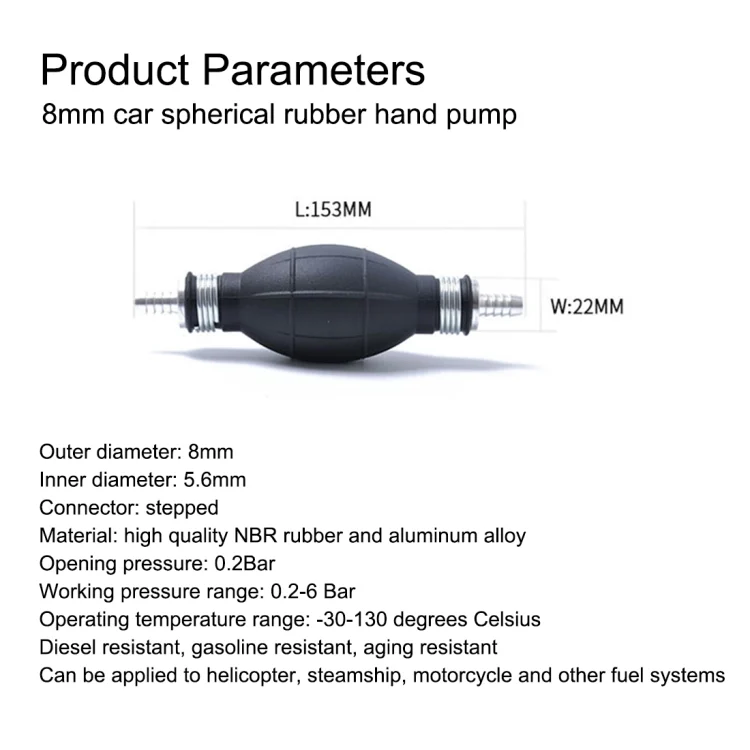 ZY6357722_4.webp 8mm Car Spherical Rubber Car Boat Motorcycle Gasoline Pump Crude Oil Pump Hand Pump - Image 5