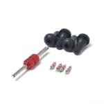 Snap-in Short Black Rubber Valve Stem (TR412) with Valve Core Wrench for Tubeless 0.453 Inch 11.5mm Rim Holes on Standard Vehicle Tires - Image 2