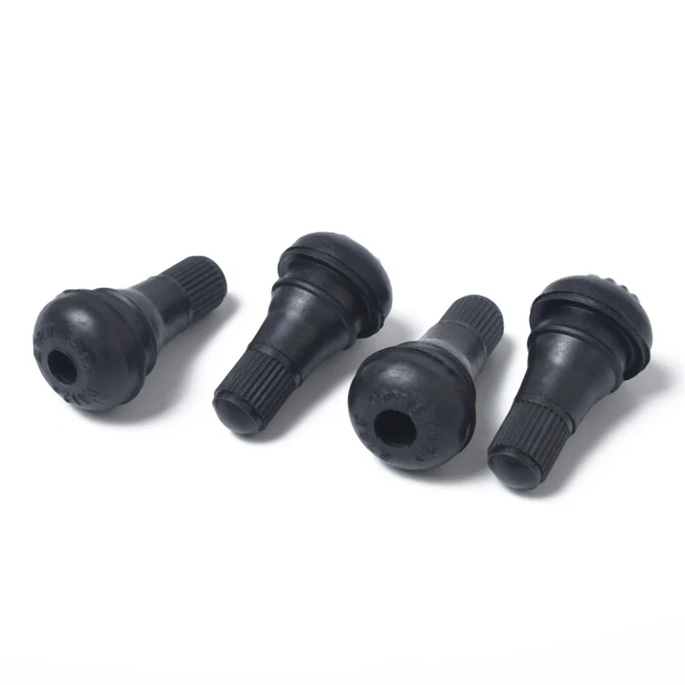ZY6412184_2.webp Snap-in Short Black Rubber Valve Stem (TR412) with Valve Core Wrench for Tubeless 0.453 Inch 11.5mm Rim Holes on Standard Vehicle Tires - Image 3