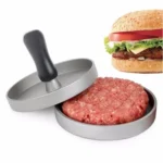 Household Food Grade Aluminum Alloy Kitchen Non-stick Coating Pressure Meat Patty Cake Hamburger Mold with 40 PCS Sided Silicone Papers - Image 8