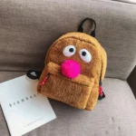 Plush Cute Bird Handbag Double Shoulder Bag Girl Backpack - Image 2