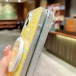 Starry Sequin Round Mirror Stand Epoxy TPU Phone Case - Image 6