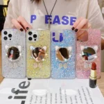 Starry Sequin Diamond Cat Ears Mirror Epoxy TPU Phone Case - Image 2
