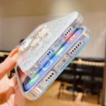 Starry Sequin Diamond Cat Ears Mirror Epoxy TPU Phone Case - Image 6
