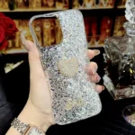 Starry Sequin Diamond Heart Epoxy TPU Phone Case - Image 5