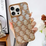 Star Flower Electroplated TPU Phone Case with Gradient Glitter Paper