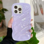 Solid Color Waves PC Hybrid TPU Phone Case - Image 2
