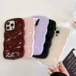 Solid Color Waves PC Hybrid TPU Phone Case - Image 4