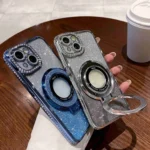 Gradient Glitter Diamond Plated Holder Magsafe Phone Case - Image 3
