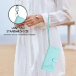 Cat Rat Embossed Pattern RFID PU Phone Case with Wrist Strap - Image 7