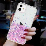 Transparent Frame Noctilucent Glitter Powder TPU Phone Case - Image 3