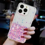 Transparent Frame Noctilucent Glitter Powder TPU Phone Case - Image 3