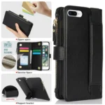 Wristband Holder Zipper Purse RFID Leather Phone Case - Image 7