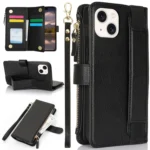Wristband Holder Zipper Purse RFID Leather Phone Case