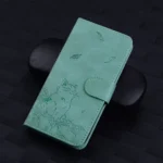 Cute Cat Embossed Leather Phone Case - Image 2