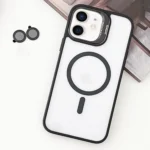 MagSafe Acrylic Hybrid TPU Holder Phone Case with Lens film