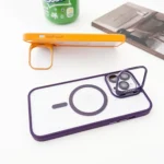 MagSafe Acrylic Hybrid TPU Holder Phone Case with Lens film - Image 3
