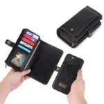 Multi-functional Zipper Wallet Leather Phone Case - Image 5