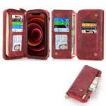 Crossbody Multi-functional Zipper Wallet Leather Phone Case - Image 2